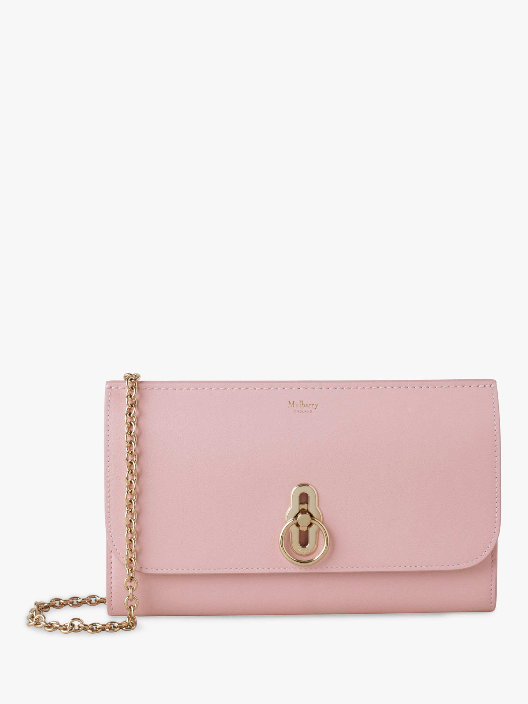 Mulberry Amberley Micro Classic Grain Leather Clutch Bag, Powder Rose ...