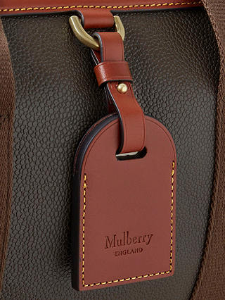 Mulberry Heritage Day Clipper Eco Scotchgrain Travel Bag, Mole/Cognac