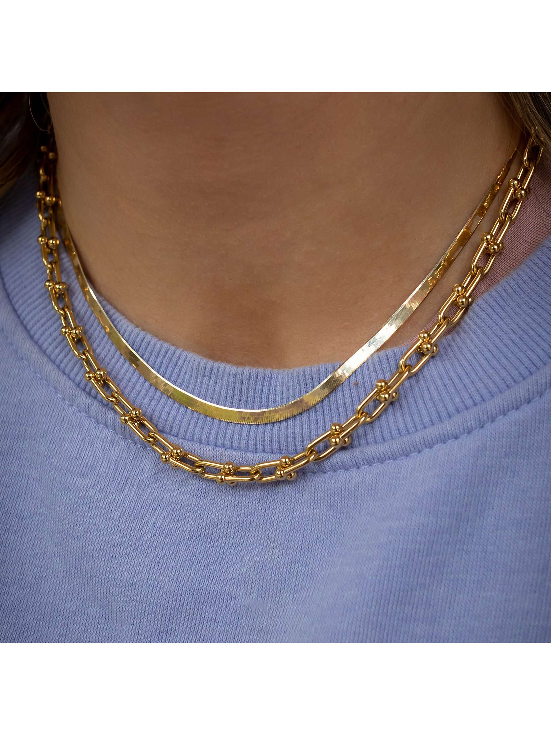 Buy Leah Alexandra Thalie Chain Necklace, Gold Online at johnlewis.com