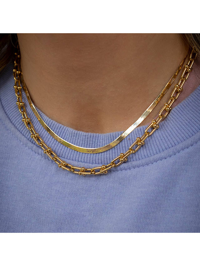 Leah Alexandra Thalie Chain Necklace, Gold