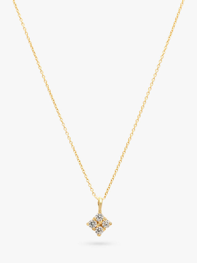 Leah Alexandra Quaditta Cubic Zirconia Pendant Necklace, Gold
