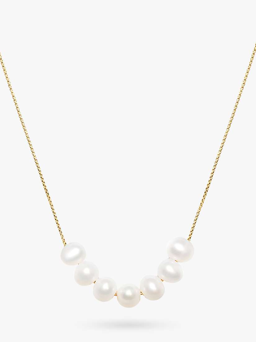 Buy Leah Alexandra Pearl Chain Necklace, Gold Online at johnlewis.com