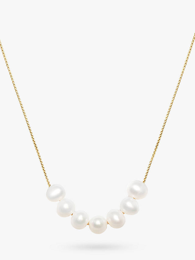Leah Alexandra Pearl Chain Necklace, Gold