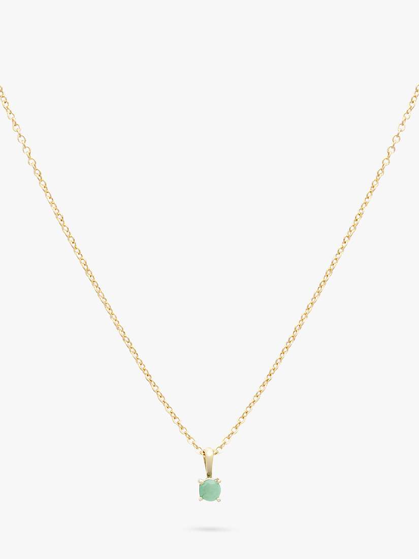 Buy Leah Alexandra Gemstone Pendant Necklace, Gold/Emerald Online at johnlewis.com