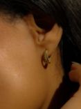 Leah Alexandra Braided Medium Hoop Earrings, Gold