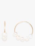 Leah Alexandra Mini Cannes Pearl Hoop Earrings, Gold