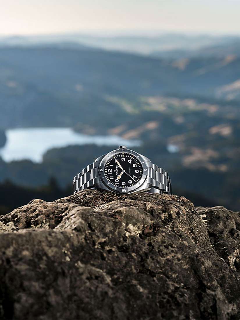 Buy Hamilton H70315130 Unisex Khaki Field Expedition Automatic Bracelet Strap Watch, Silver/Black Online at johnlewis.com