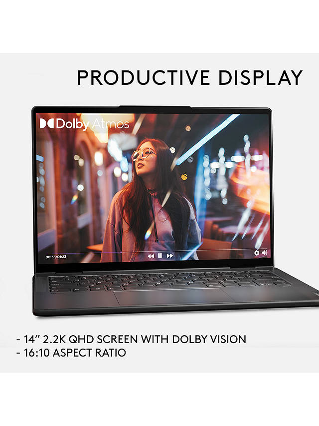 Buy Lenovo Yoga 7i Pro Laptop, Intel Core i5 Processor, 8GB RAM, 512GB SSD, 14" 2.2K Touchscreen, Storm Blue Online at johnlewis.com