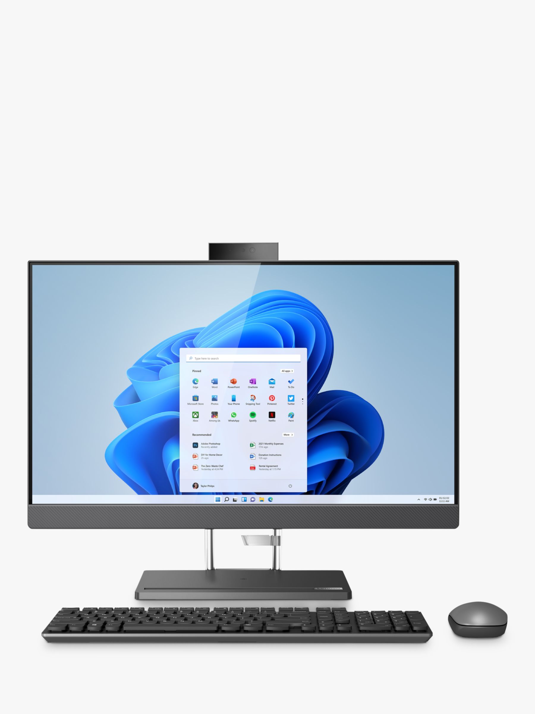 Lenovo IdeaCentre AIO 5 All-in-One Desktop PC, Intel Core i7 Processor,  16GB RAM, 512GB SSD, 27