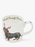 Wrendale Designs Dachshund Snow Fine Bone China Mug, 310ml, Multi