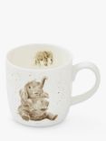 Wrendale Designs Role Model Elephant Bone China Mug, 330ml, White/Grey