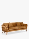 ercol for John Lewis Hexton Large 2 Seater Sofa, Vintage Ash Leg, Boucle Spice