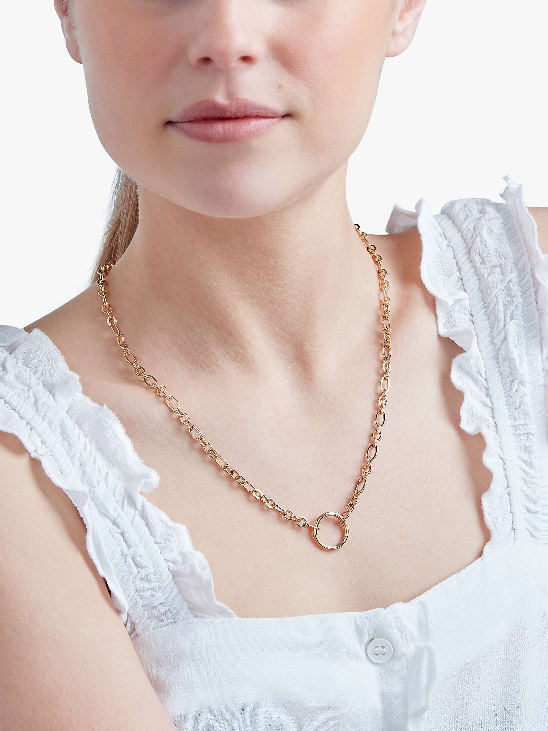 Buy Melissa Odabash Ring Charm Chain Necklace, Gold Online at johnlewis.com
