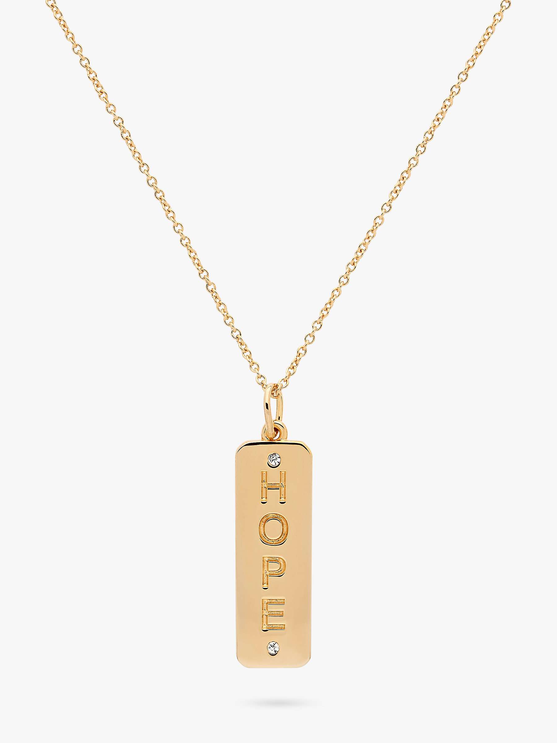 Buy Melissa Odabash Crystal Hope Pendant Necklace, Gold Online at johnlewis.com