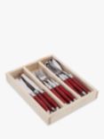 Laguiole Cutlery Set, 18 Piece/6 Place Settings, Basque Red