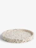 John Lewis Terrazzo Round Platter, 28cm, White/Multi