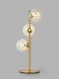 John Lewis Champagne Bubble 3 Glass Table Lamp, Champagne/Warm Brass