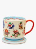 Eleanor Bowmer 12 Days of Christmas Fine China Mug & Coaster Gift Set, 300ml, Multi