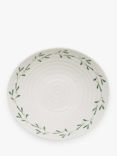 Sophie Conran for Portmeirion Mistletoe Porcelain Cereal Bowl, 18cm, White/Green