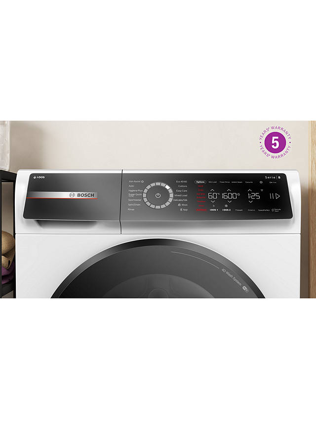 Buy Bosch Series 8 WGB256A1GB Freestanding Washing Machine, 10kg Load, 1400rpm Spin, White Online at johnlewis.com