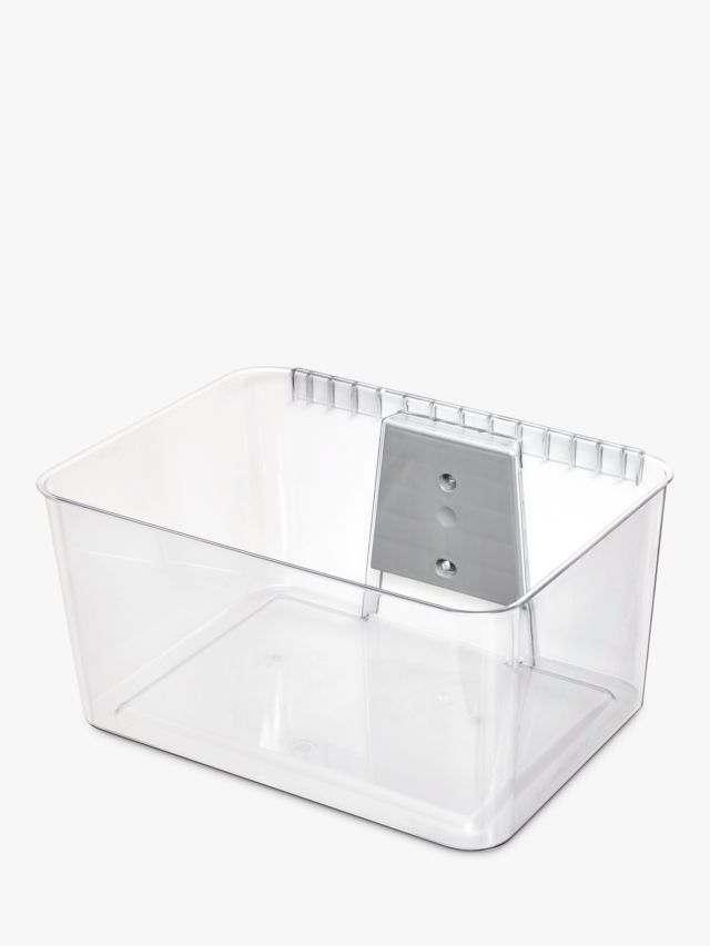 Clear large clearance storage bins