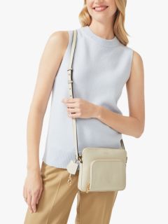 Radley Redford Close Small Zip Top Cross Body Bag, Chalk