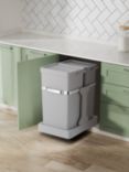 EKO Deco Duo Pull Out Recycling Bin 20+15L, Grey