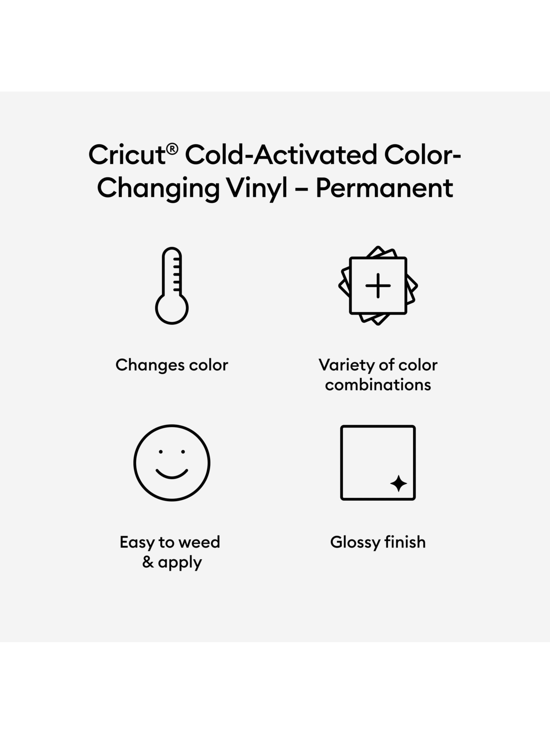 Cricut Color-Changing Permanent Vinyl - Cold-Activated