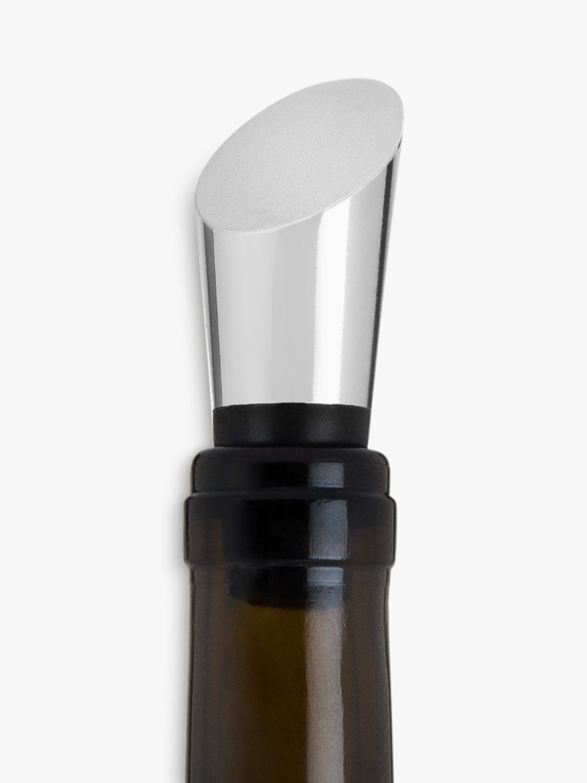 UBERSTAR Heavyweight Wine Pourer and Stopper - Silver
