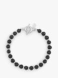 Dower & Hall Men's Pearl Halo Bracelet, Black