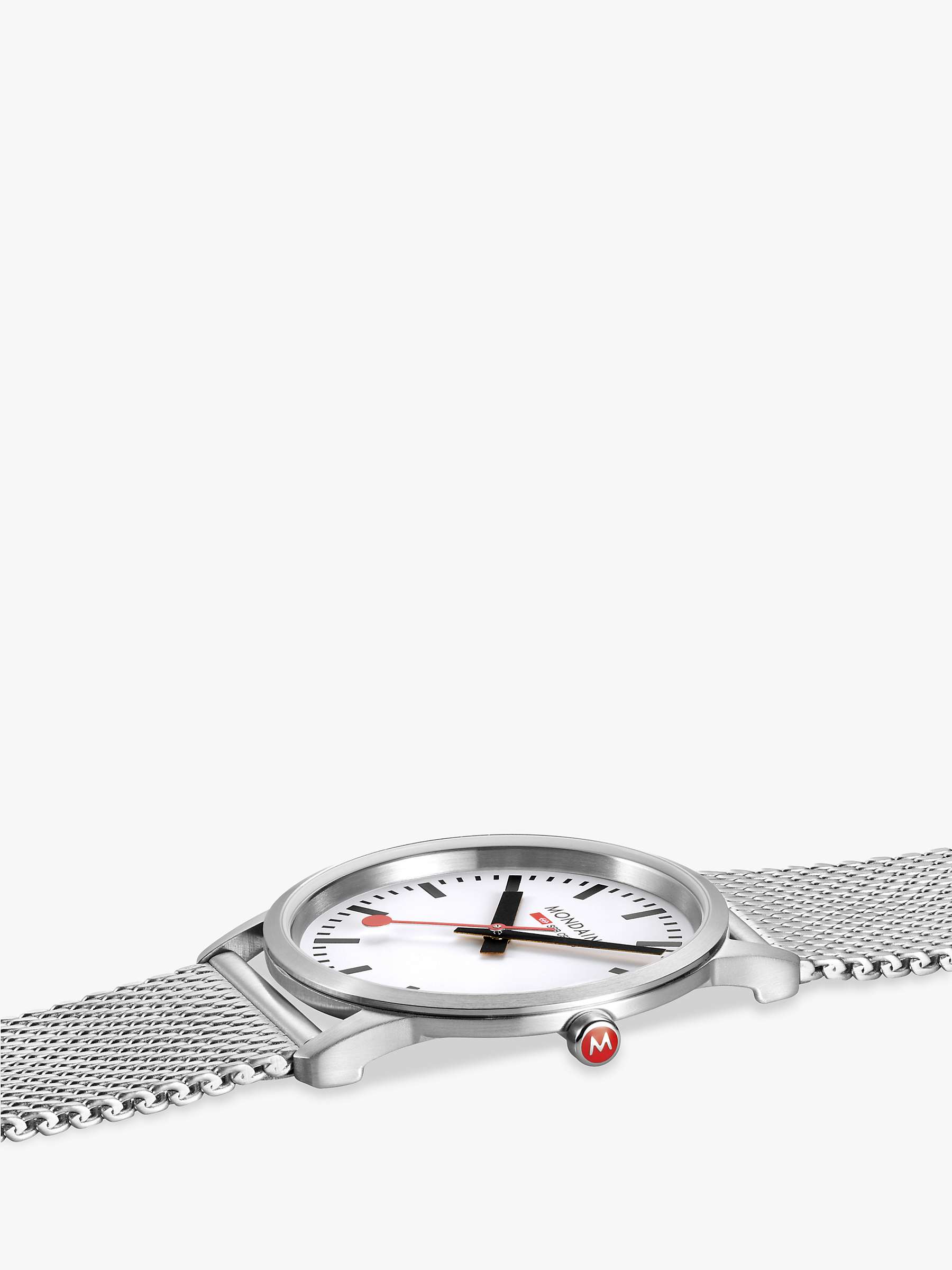 Buy Modaine A400.30351.16SBZ Unisex Simply Elegant Mesh Strap Watch, Silver/White Online at johnlewis.com