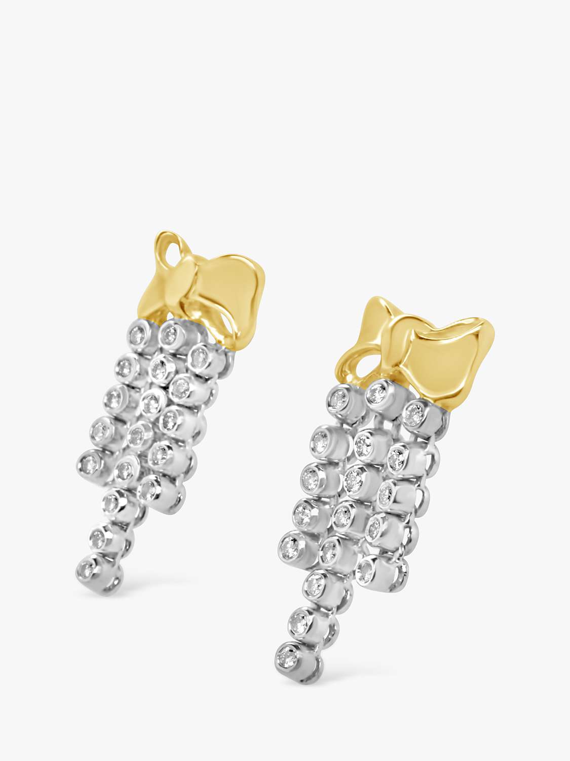 Buy Milton & Humble Jewellery Second Hand White & Yellow Gold Diamond Drop Earrings Online at johnlewis.com