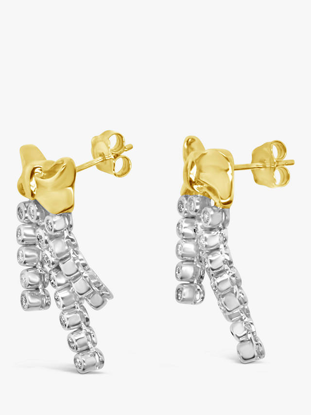 Milton & Humble Jewellery Second Hand White & Yellow Gold Diamond Drop Earrings
