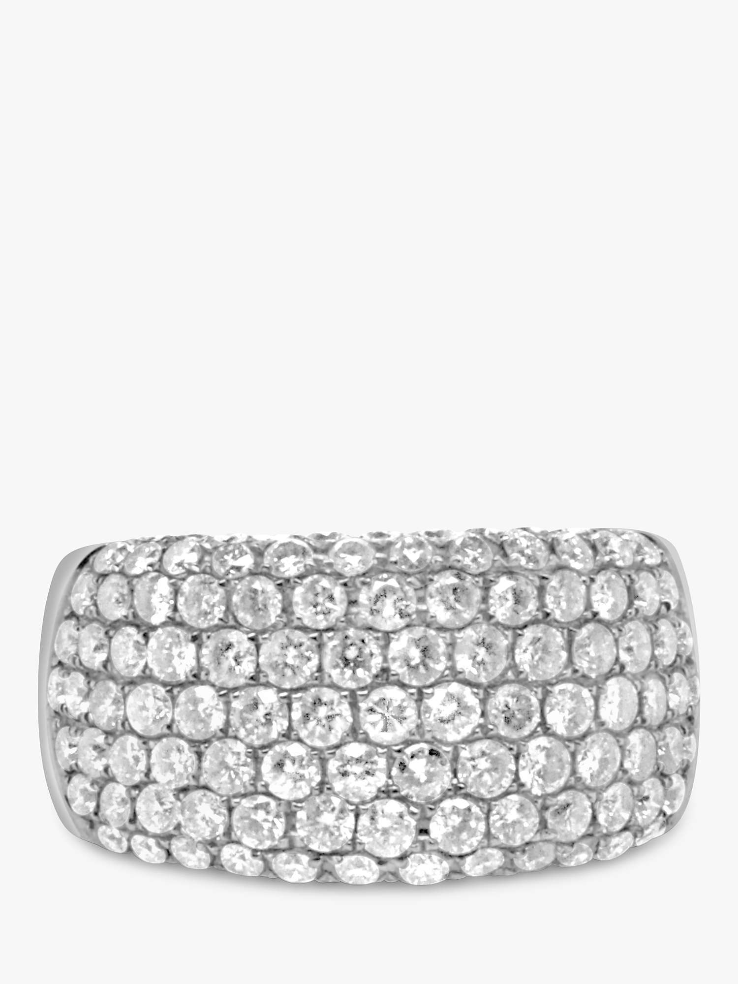 Buy Milton & Humble Jewellery Second Hand 18ct White Gold Diamond Pavé Ring Online at johnlewis.com