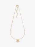 Eclectica Vintage Faux Pearl Bee Pendant Necklace, Gold