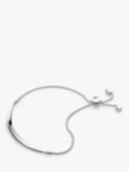 Kit Heath Bevel Curve Bar Toggle Bracelet, Silver