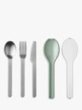 Mepal Stainless Steel Portable Cutlery Set & Case, Nordic Sage