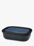 Mepal Cirqula Large Rectangular Food Storage Bowl, 2L, Nordic Black