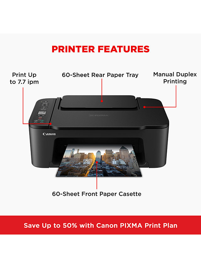 Canon PIXMA TS3550i All-in-One Wireless Wi-Fi Printer, Black