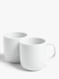 John Lewis ANYDAY Dine Porcelain Mugs, Set of 2, 320ml, White