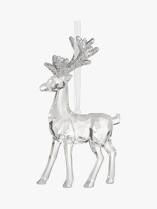 John Lewis Winter Fairytale Acrylic Reindeer Tree Decoration