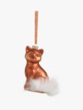 John Lewis Christmas Cottage Fluffy Tail Fox Bauble