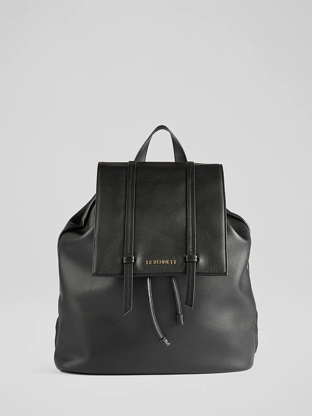 L.K.Bennett Billie Leather Backpack, Black