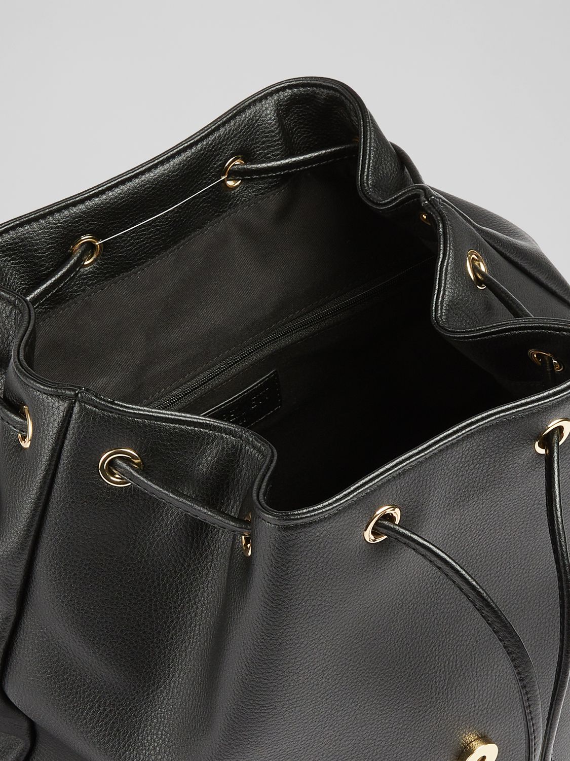 Buy L.K.Bennett Billie Leather Backpack, Black Online at johnlewis.com