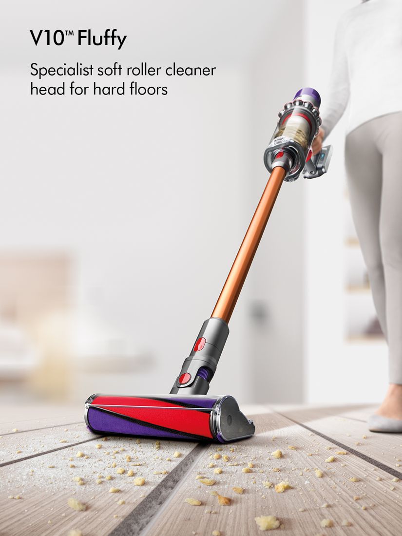 Dyson V10 Total Clean Cordless Vacuum Cleaner, Sprayed Nickel/Black