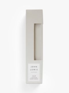 John Lewis Sentiments Calm Unscented Dinner Candles, Pack of 4