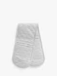John Lewis ANYDAY Woven Stripe Double Oven Glove, Charcoal