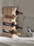 John Lewis Tall Mango Wood Wine Rack, 6 Bottle, Natural