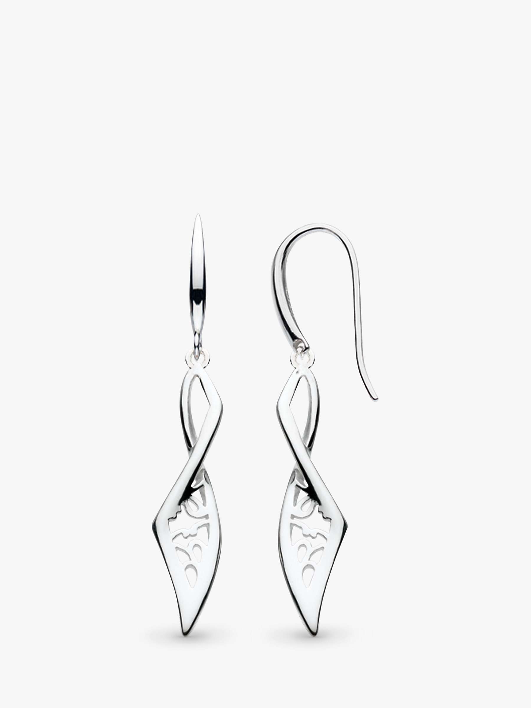 Buy Kit Heath Blossom Flourish Twist Drop Earrings, Silver Online at johnlewis.com