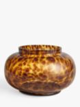 John Lewis Confetti Glass Vase, H18cm, Brown